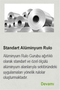 standart alüminyum rulo fiyatları