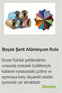 Boyalı Alüminyum Rulo Fiyatları